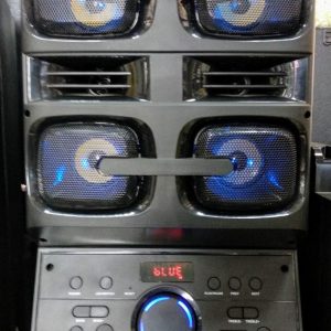 Портативная акустика с микрофоном ERA E-12 /180W (USB/Bluetooth/Пульт ДУ/FM)