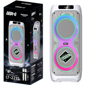 Аккумуляторная блютуз колонка 2*8" 200Вт GD-2231