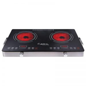 Плита электрическая закаленное стекло 2 конфорки Lexical LHP-2706