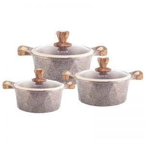 Набор кастрюль 6 предметов гранитное покрытие Lexical LG340601-5