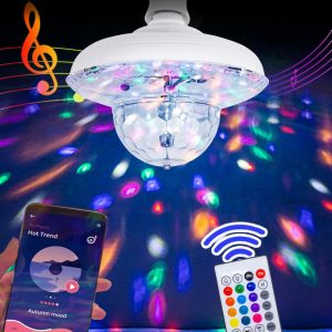 Светодиодная RGB лампа цоколь Е27 с блютуз-динамиком ST01