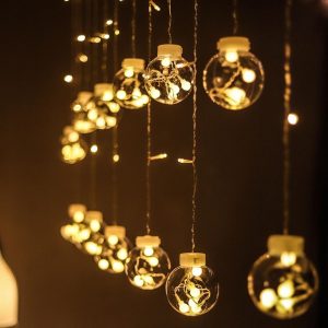 Светодиодный рождественский занавес Шарики 2,5м