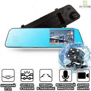 Видеорегистратор зеркало с камерой заднего вида DVR400