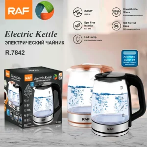 Чайник электрический стеклянный RAF 7842 2.2л