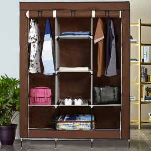 Шкаф тканевый складной Storage Wardrobe 88130 на 3 секции 130х45х175 см