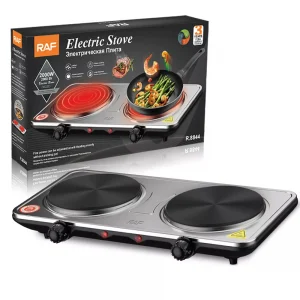 Плитка электрическая 2 конфорки дисковая RAF 8007B