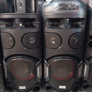 Парные колонки 2в1 аккумулятор и сеть Pro Audio 1210 два микрофона