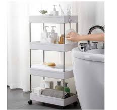 Полка на колесах для кухни,ванной 4-х ярусная МКС-304