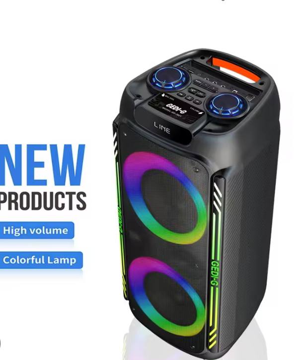 Аккумуляторная колонка 2*8" 80Вт Gedi-2821
